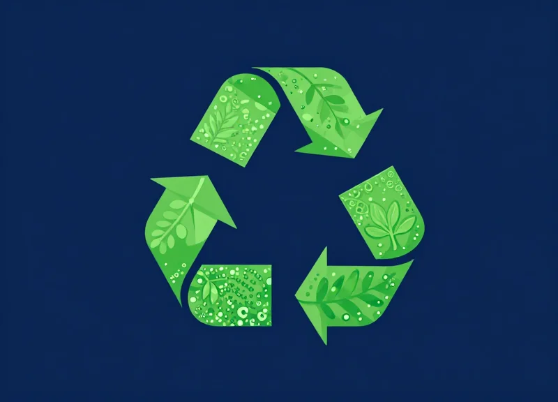 Abstract vector illustration representing the circular economy and sustainable asset lifecycle.