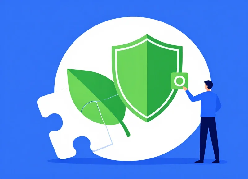 Flat vector illustration representing ESG sustainability and financial compliance through growth
