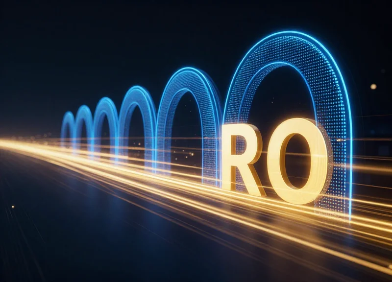 Abstract visualization of economic growth and operational speed using RFID tech