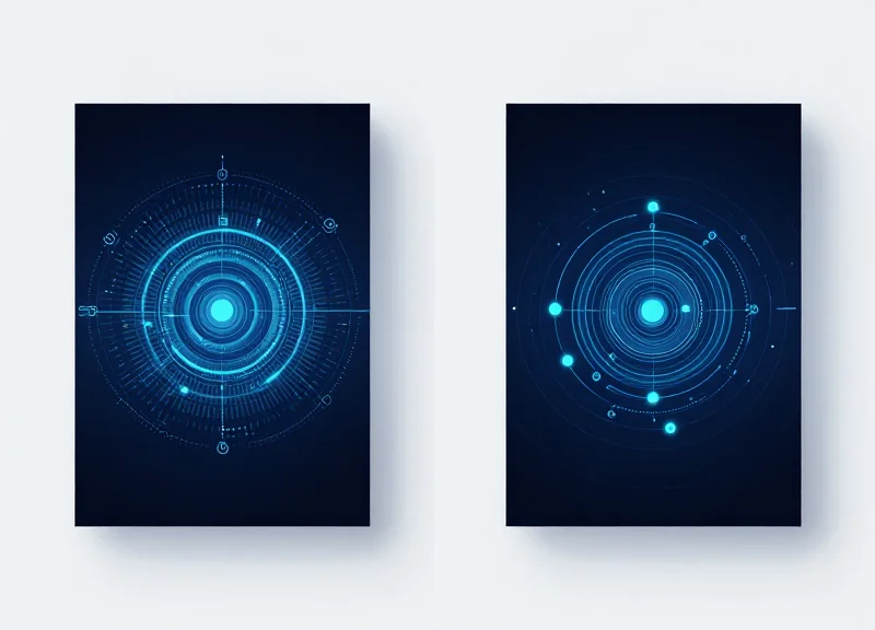 A side-by-side comparison of two different abstract data transmission methods