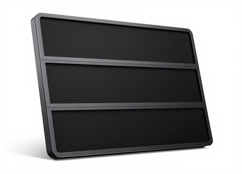 A sleek next-gen electronic shelf label with a digital e-ink display