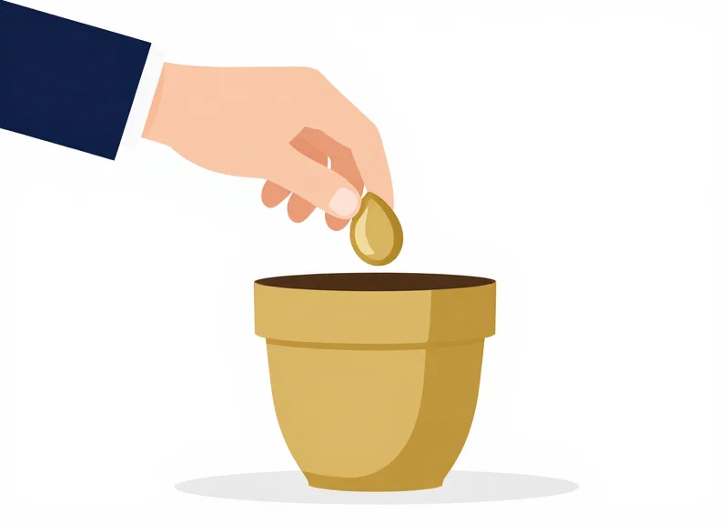 Minimalist vector art representing value and growth for premium retail investment.