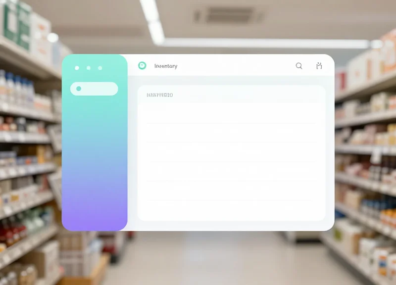 Abstract retail dashboard mockup for real-time visibility