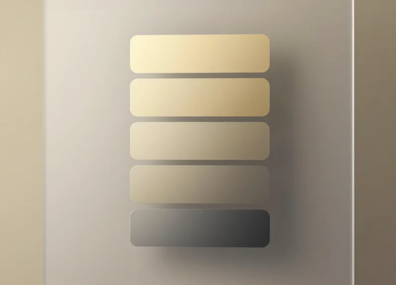 Abstract digital UI mockup for a luxury brand electronic shelf label interface.