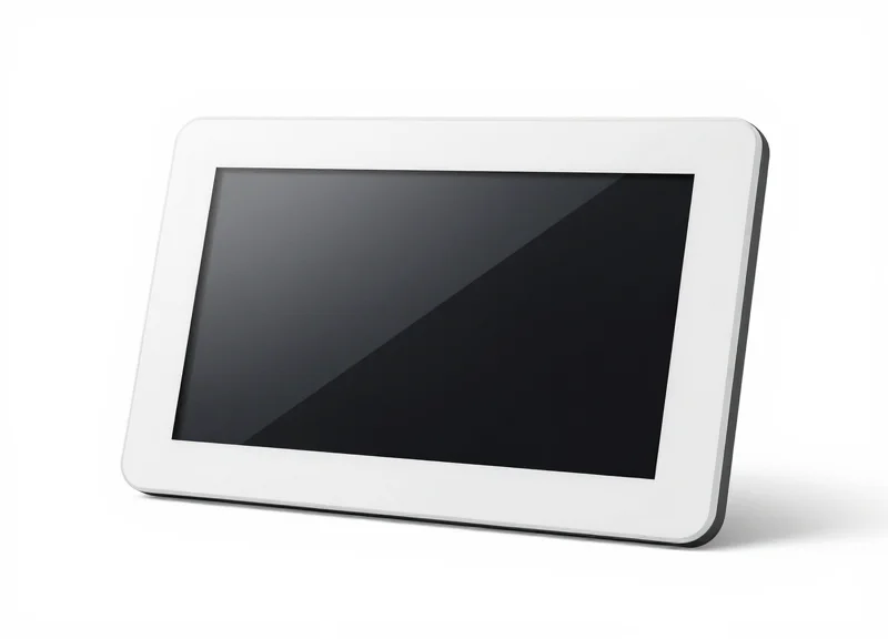 Close-up view of a modern electronic shelf label device