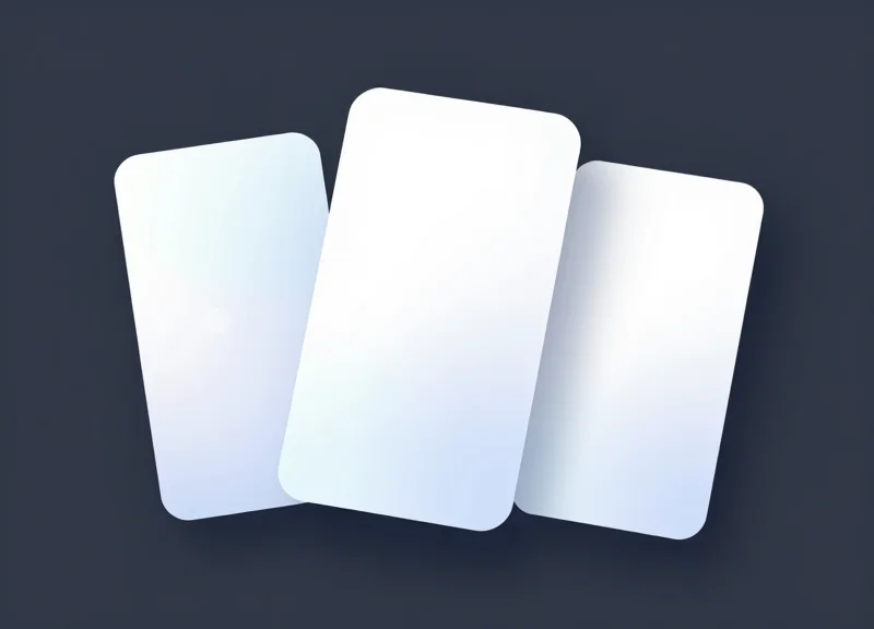 A modern warehouse management software interface mockup with blurred data cards and a clean glassmorphism aesthetic.