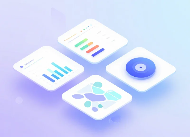 A futuristic warehouse management software interface with data visualizations