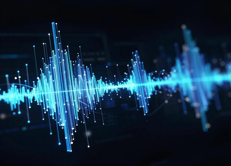 Abstract glowing fiber optic data streams representing high-frequency bandwidth optimization.