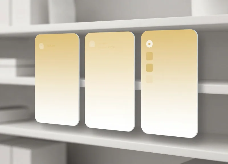 Abstract visualization of a digital price tag changing color instantly.
