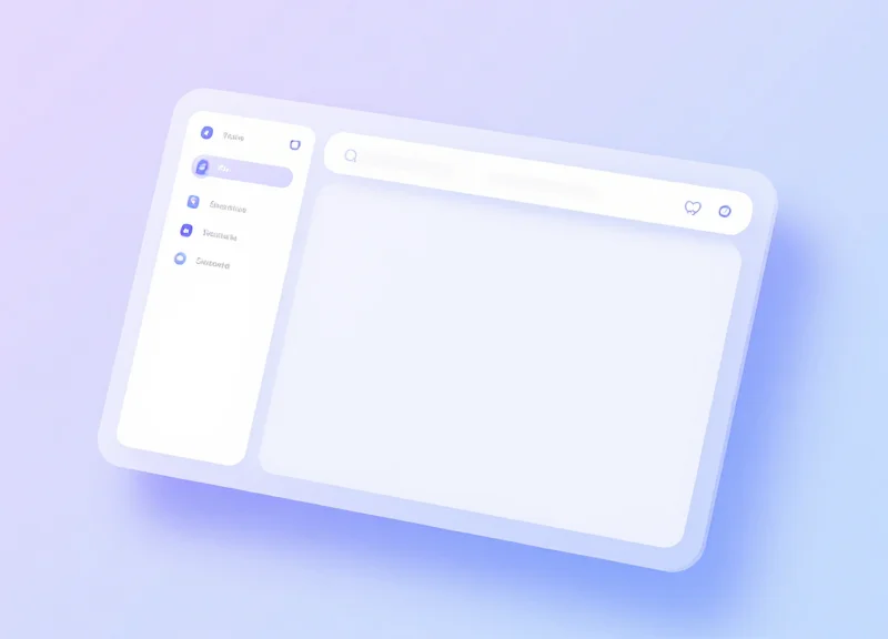 Modern software interface mockup for managing technical product specifications.