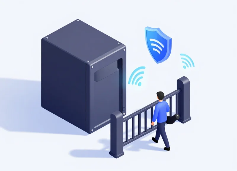 Isometric 3D model of an integrated security system for high-value musical assets using RFID and ESL.