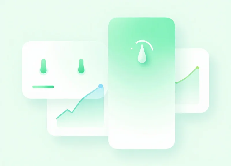 Abstract interface showing plant growth data and digital interaction patterns.