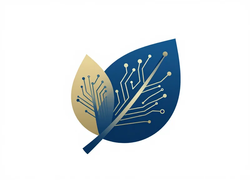 Flat vector illustration representing modern brand identity and sustainability.