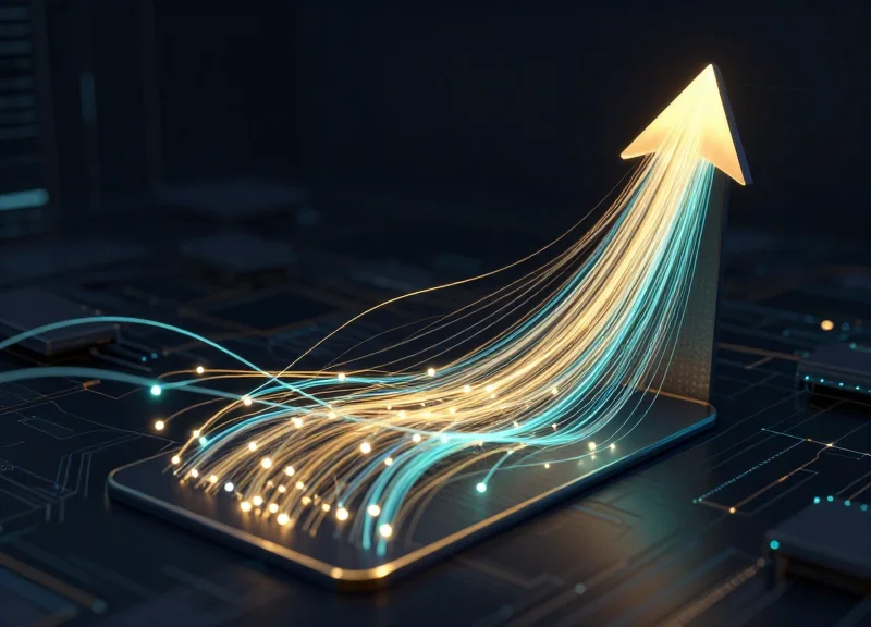 Abstract digital representation of ROI and financial growth
