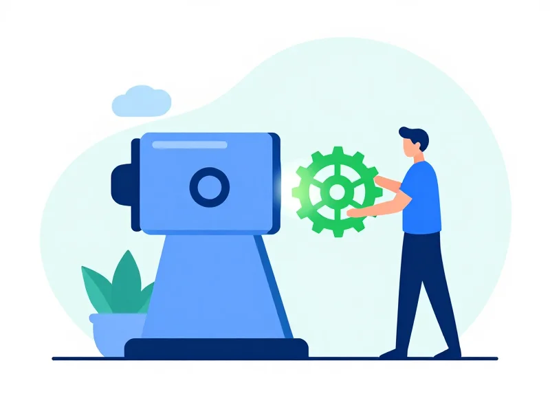 A flat vector illustration representing business growth and efficiency gains.