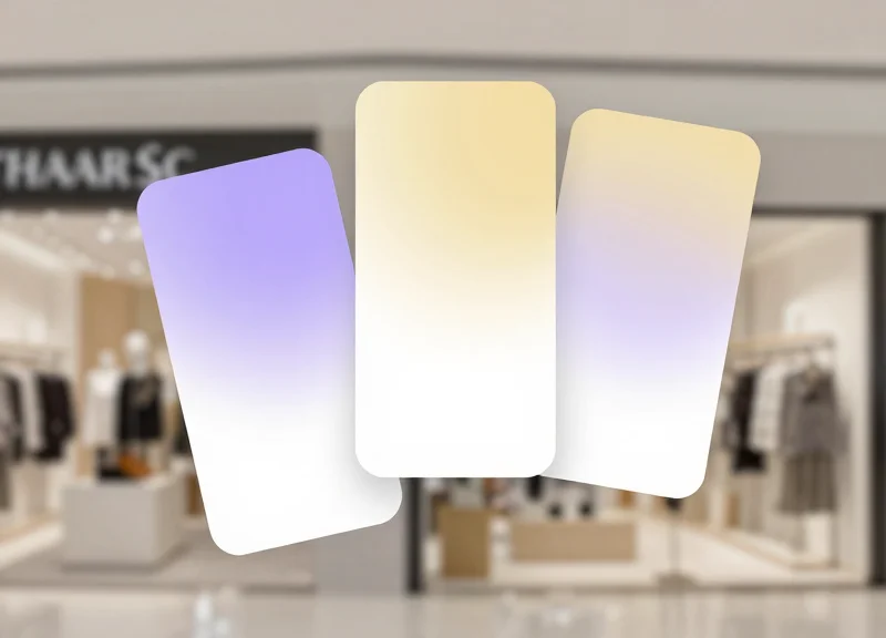 Modern abstract user interface representing an interactive NFC customer journey.