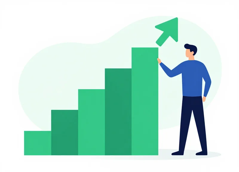 Flat vector illustration representing business growth and ROI