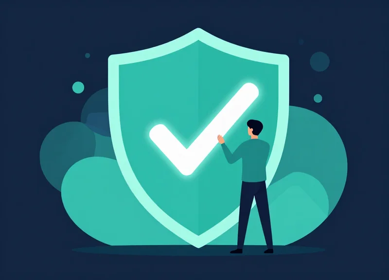 A minimalist flat vector illustration representing consumer trust and accuracy.