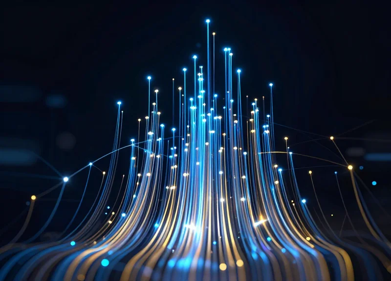 Abstract digital visualization of AI data streams representing real-time retail pricing updates.