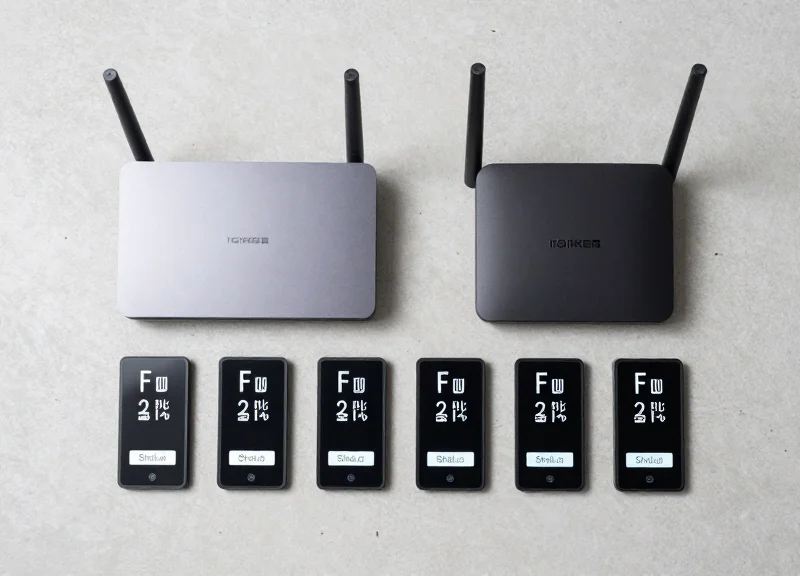 Organized layout of ESL hardware, gateways, and networking equipment.