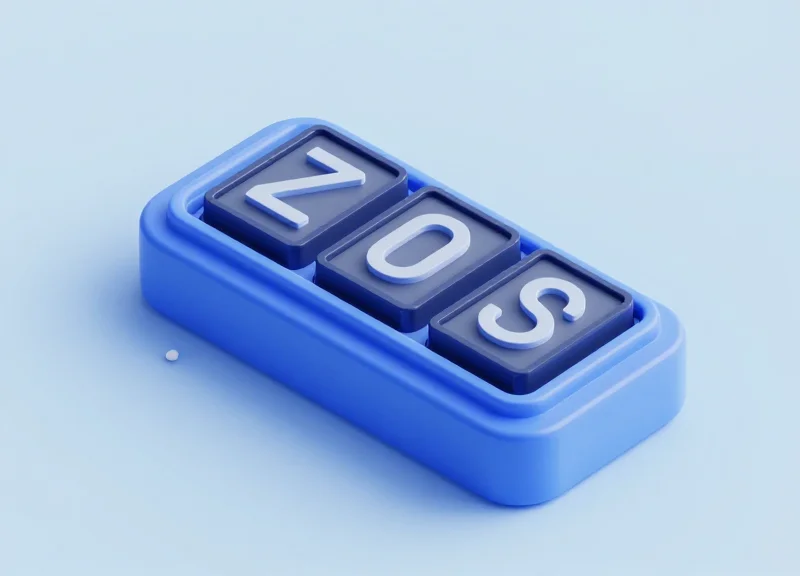 Isometric 3D view of an electronic shelf label hardware module showing internal segments.
