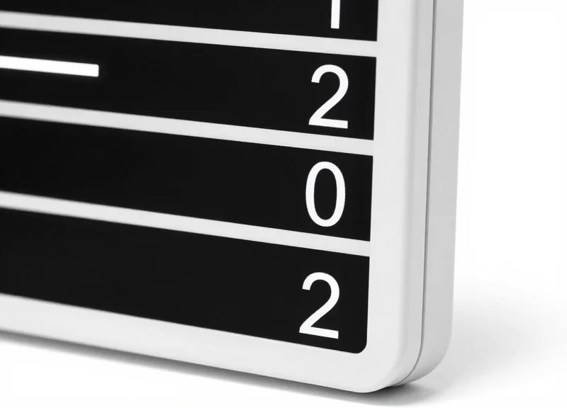 Close-up of a high-contrast segmented electronic shelf label highlighting its visual clarity.