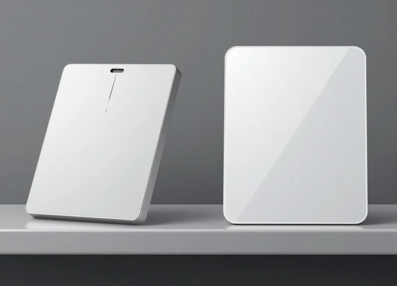 Visual comparison between a damaged thick ESL and a perfect thin ESL