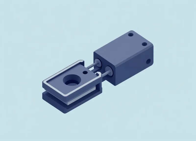 Isometric view of a precision-engineered adapter for electronic shelf labels.