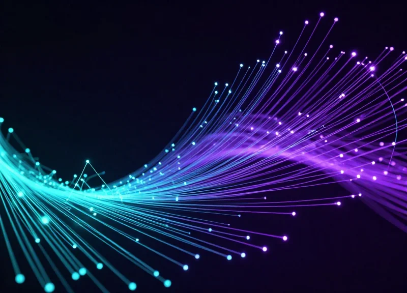 Abstract digital visualization of efficiency and data growth
