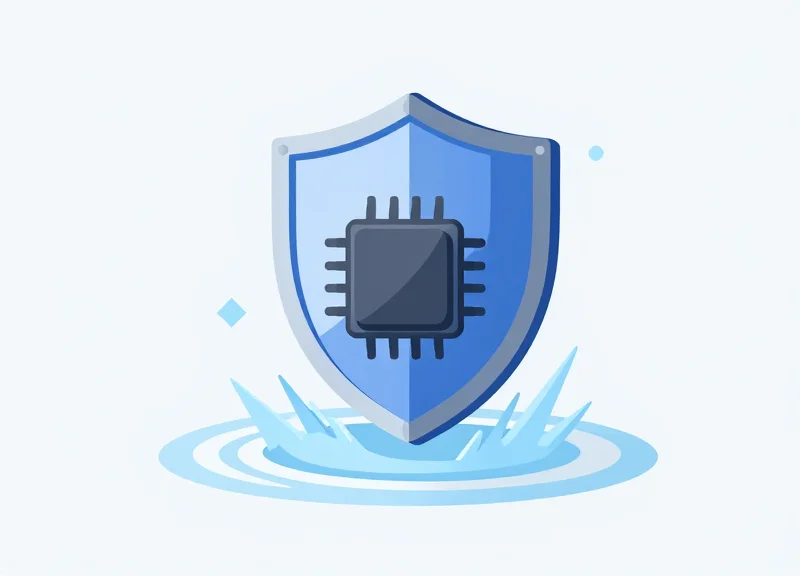 A flat vector illustration representing durability and impact resistance against thermal shock.