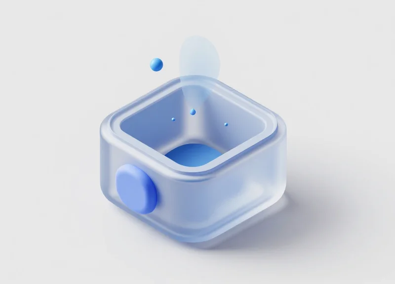 Isometric 3D breakdown of an electronic device housing showing moisture penetration points