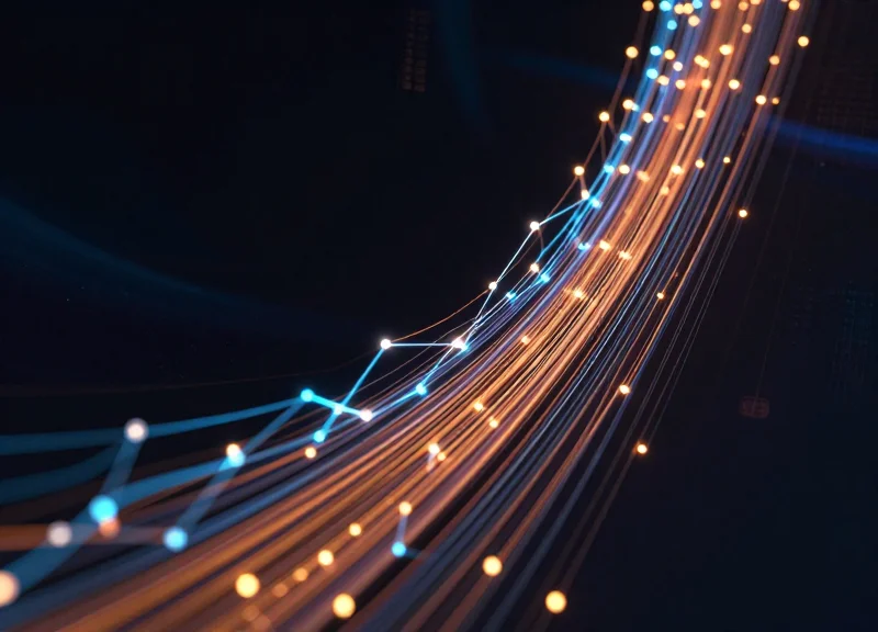 Abstract visualization of efficiency and ROI growth