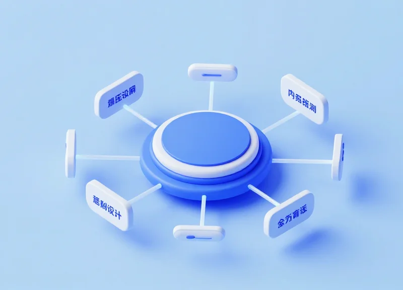Isometric 3D model of an ESL label network connecting to a central IoT hub